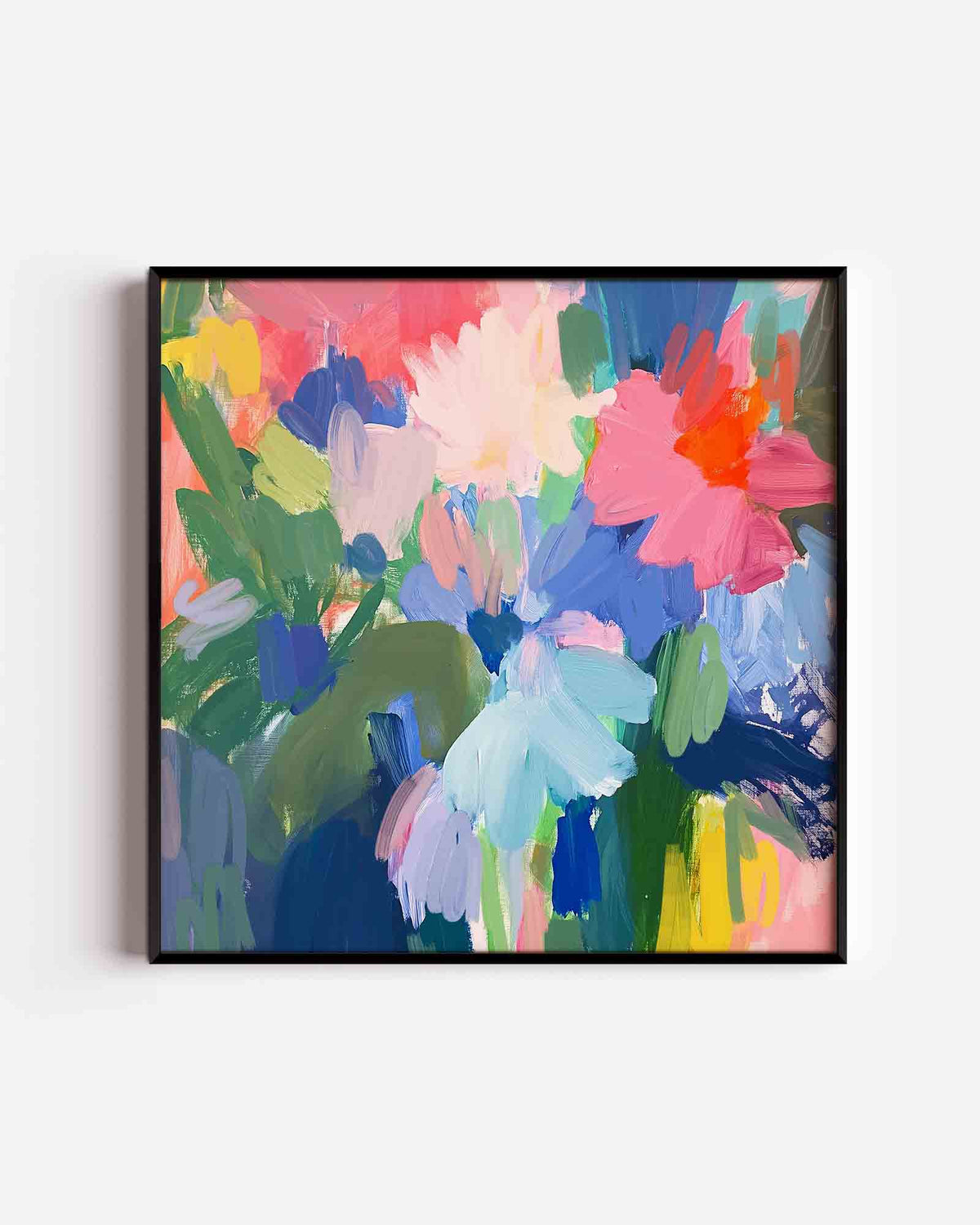 Bloemen in kleurrijke tinten – bloemen vierkante poster als wanddecoratie