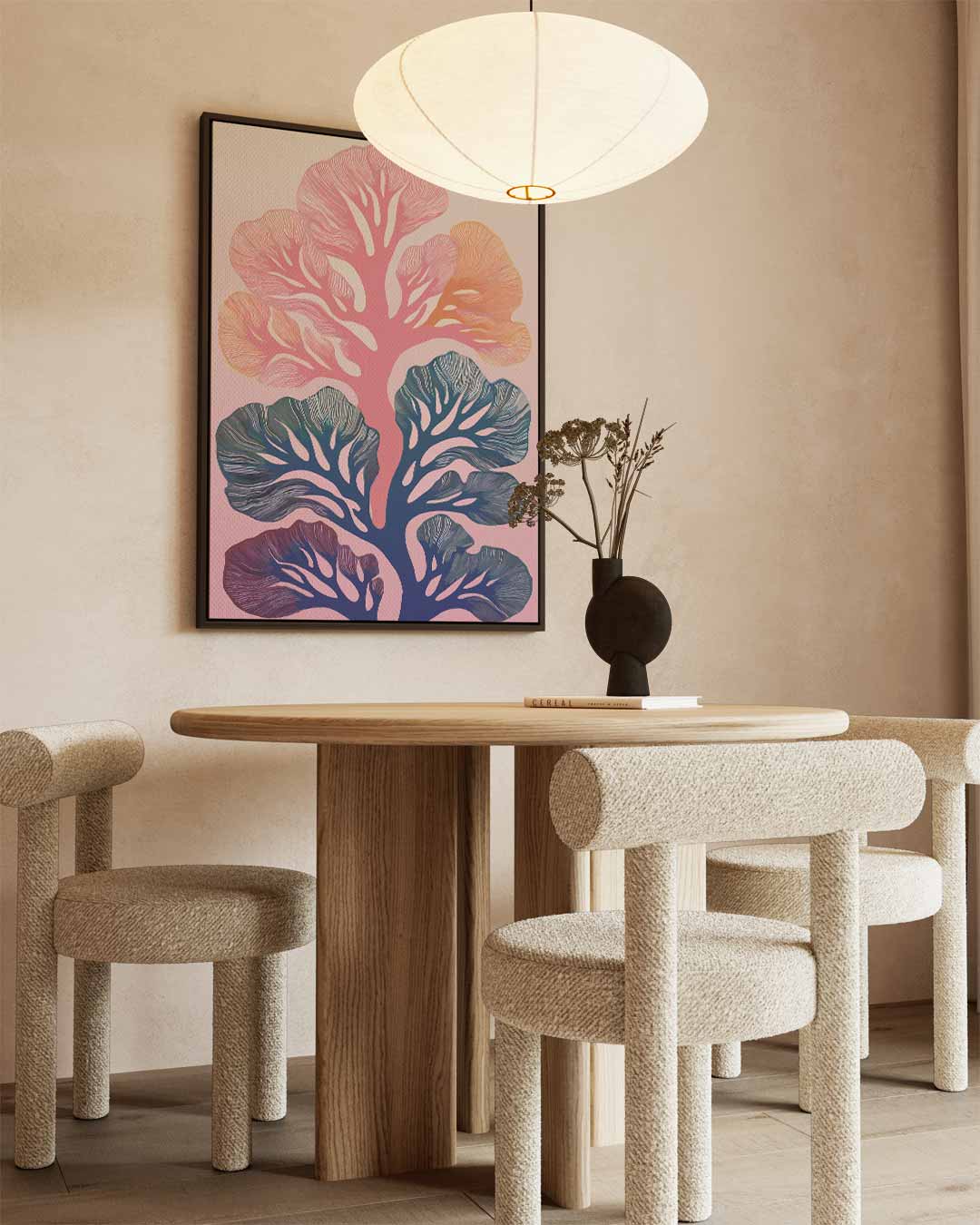 Natuurlijke Harmonie Wanddecoratie – staand kunstwerk voor modern interieur