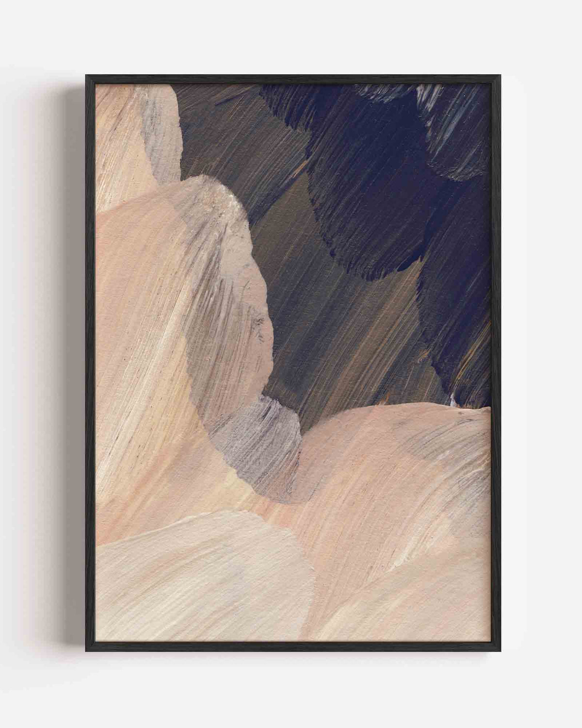 Abstracte penseelstreken – schilderkunst portret poster als wanddecoratie