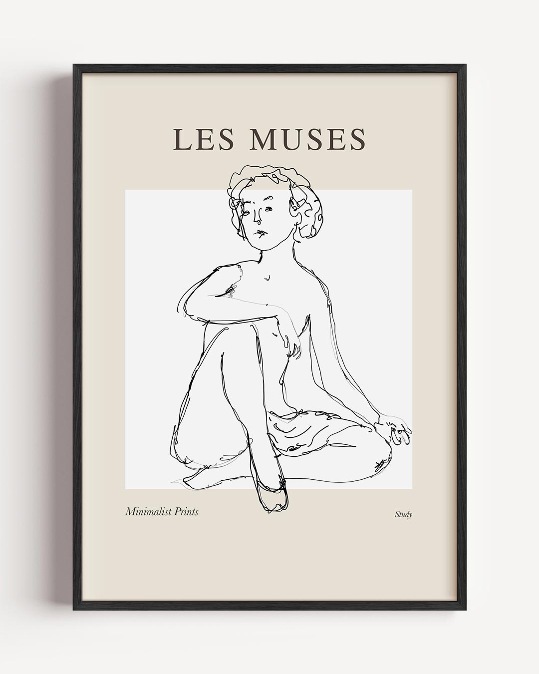 Les Muses Minimalistische – lijntekening portret poster als wanddecoratie