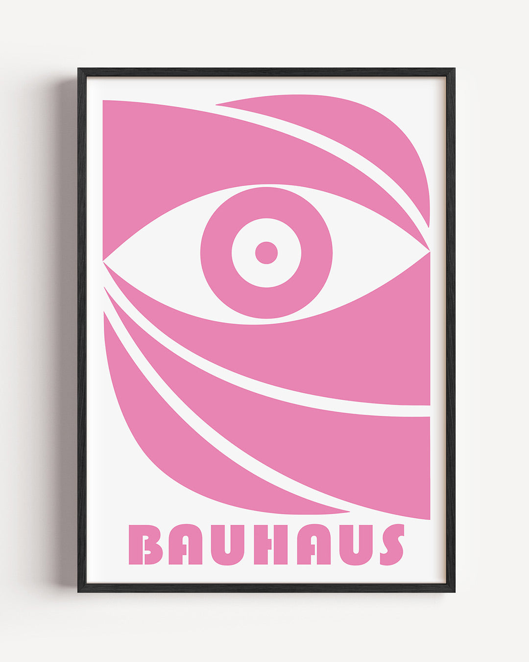 Oog en lijnen – staande Bauhaus poster als wanddecoratie