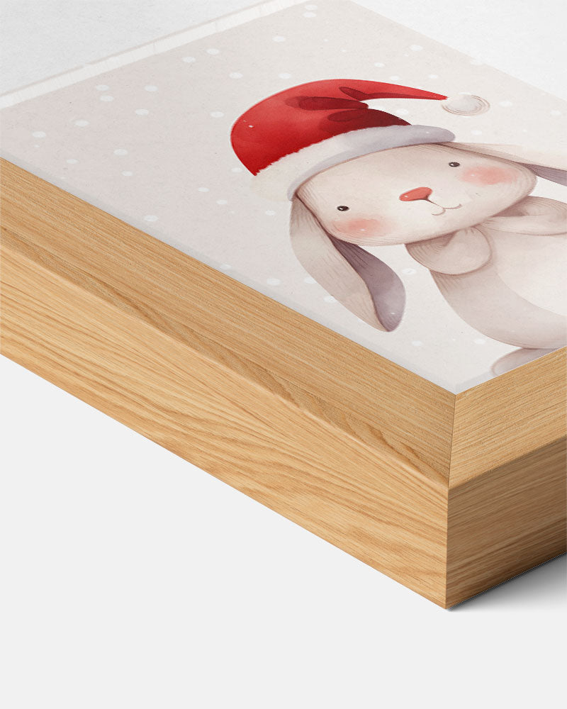 Winterse Kerstkonijn – kids poster als vrolijke staande wanddecoratie