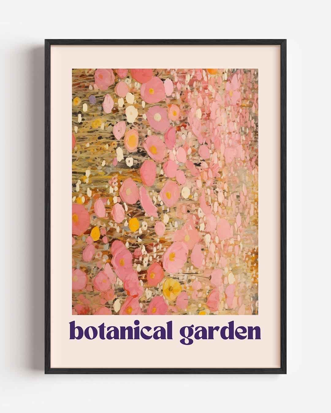 Botanical Garden Bloemenpracht – typografie portret poster als wanddecoratie