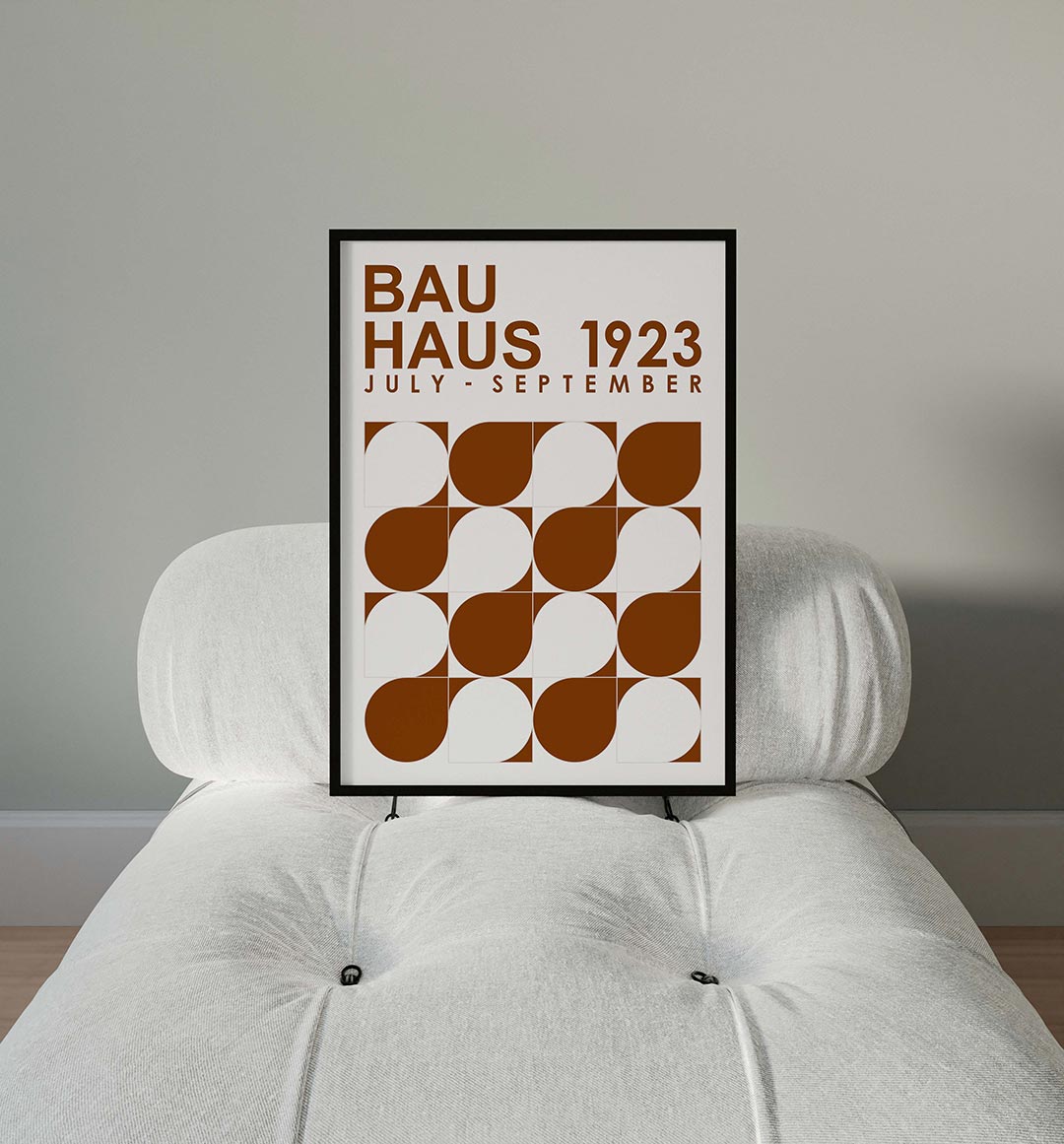Vormen en vlakken – moderne Bauhaus wandkunst als poster