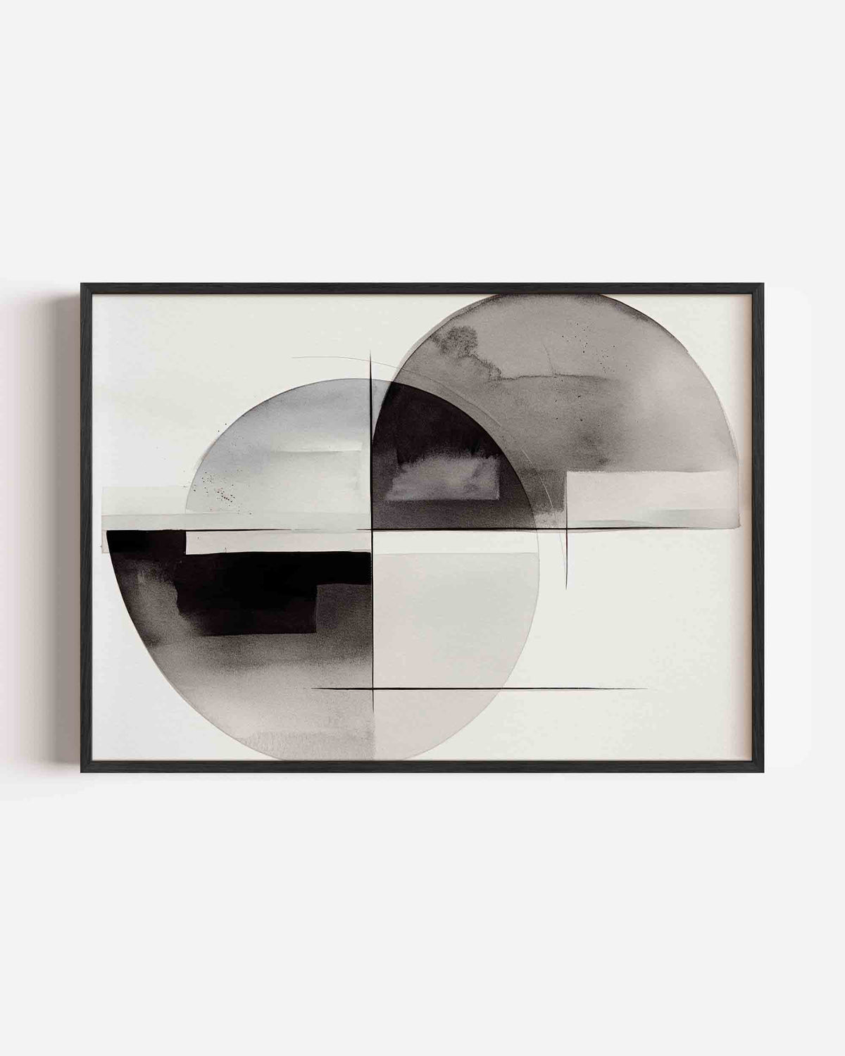 Abstracte cirkels en lijnen – abstracte landscape poster als wanddecoratie