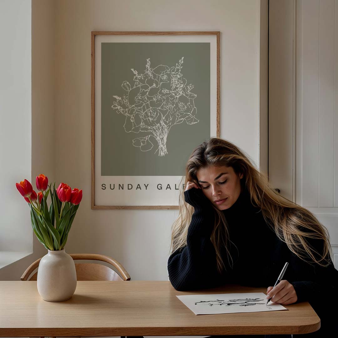 Botanische Elegantie – culinaire wandkunst als portret poster