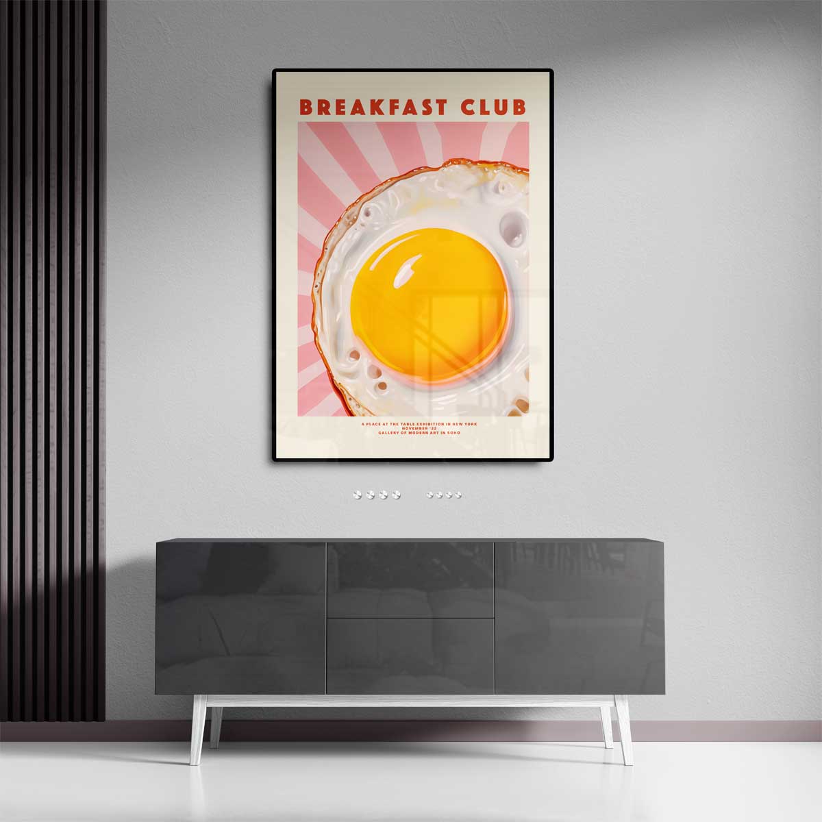 Breakfast Club – dibond wanddecoratie in staand formaat