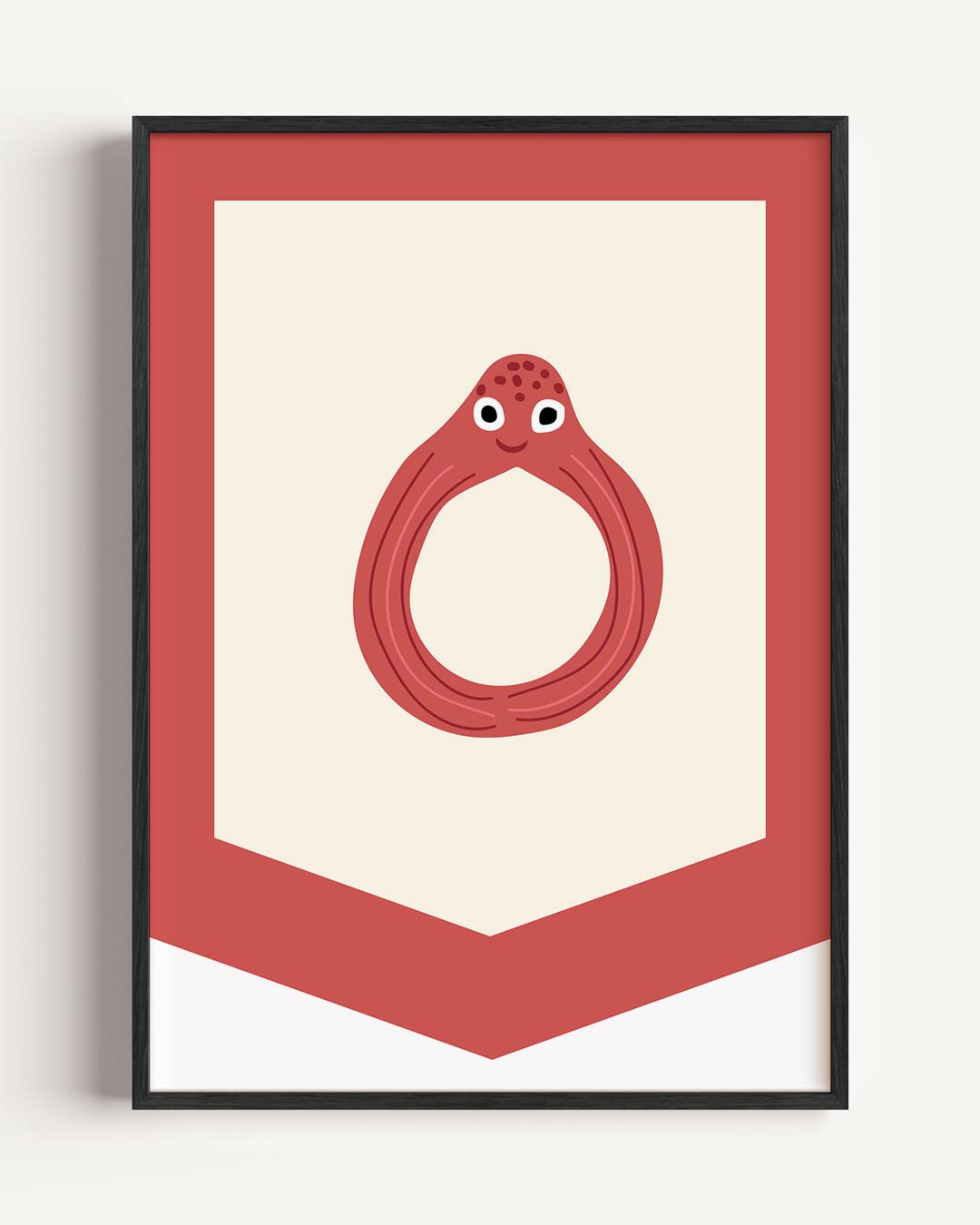 Vrolijke Octopus Wanddecoratie – kids portret poster als wanddecoratie