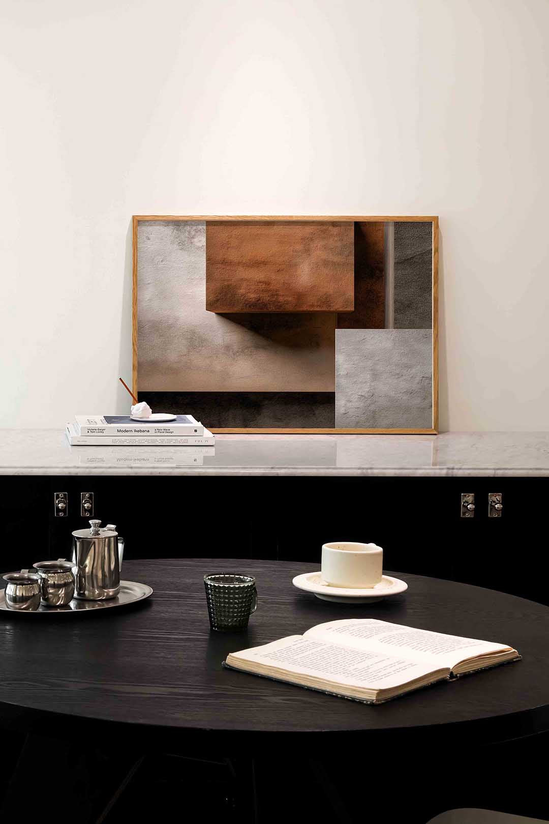 Abstracte geometrische vormen – abstracte poster in liggend formaat