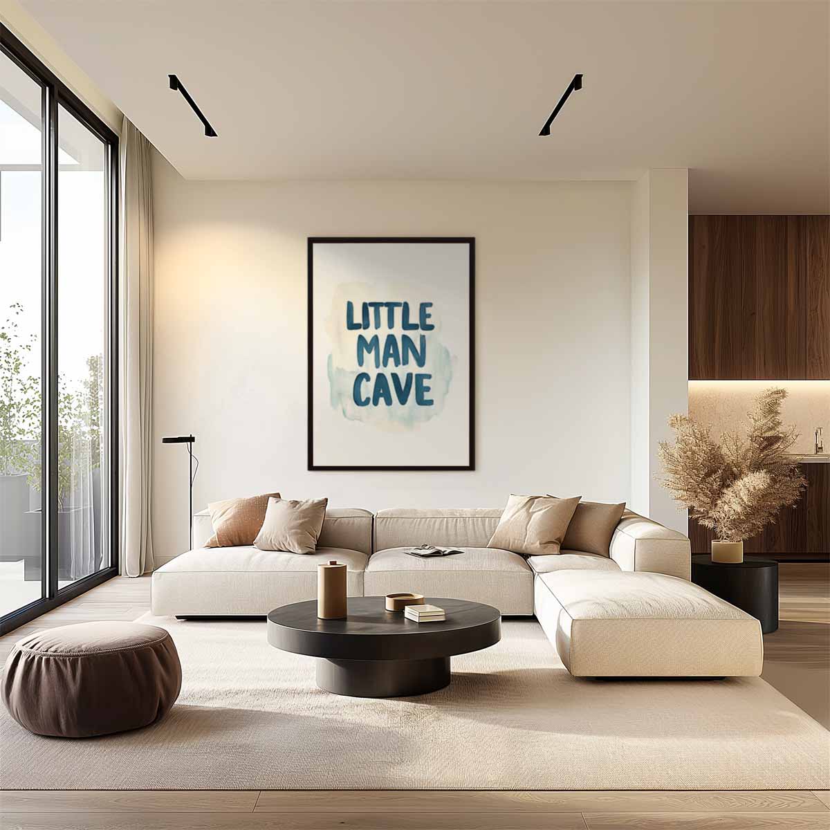Little Man Cave Poster – dibond wanddecoratie in staand formaat