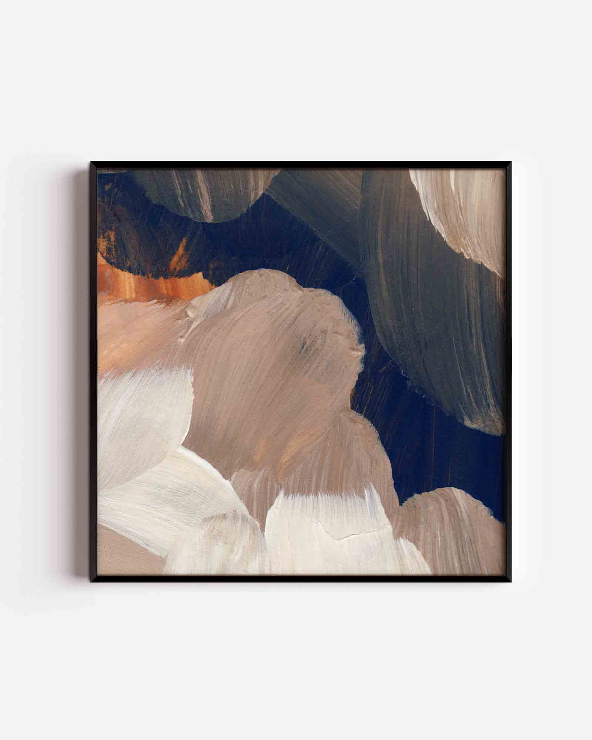 Abstracte penseelstreken – schilderkunst vierkante poster als wanddecoratie