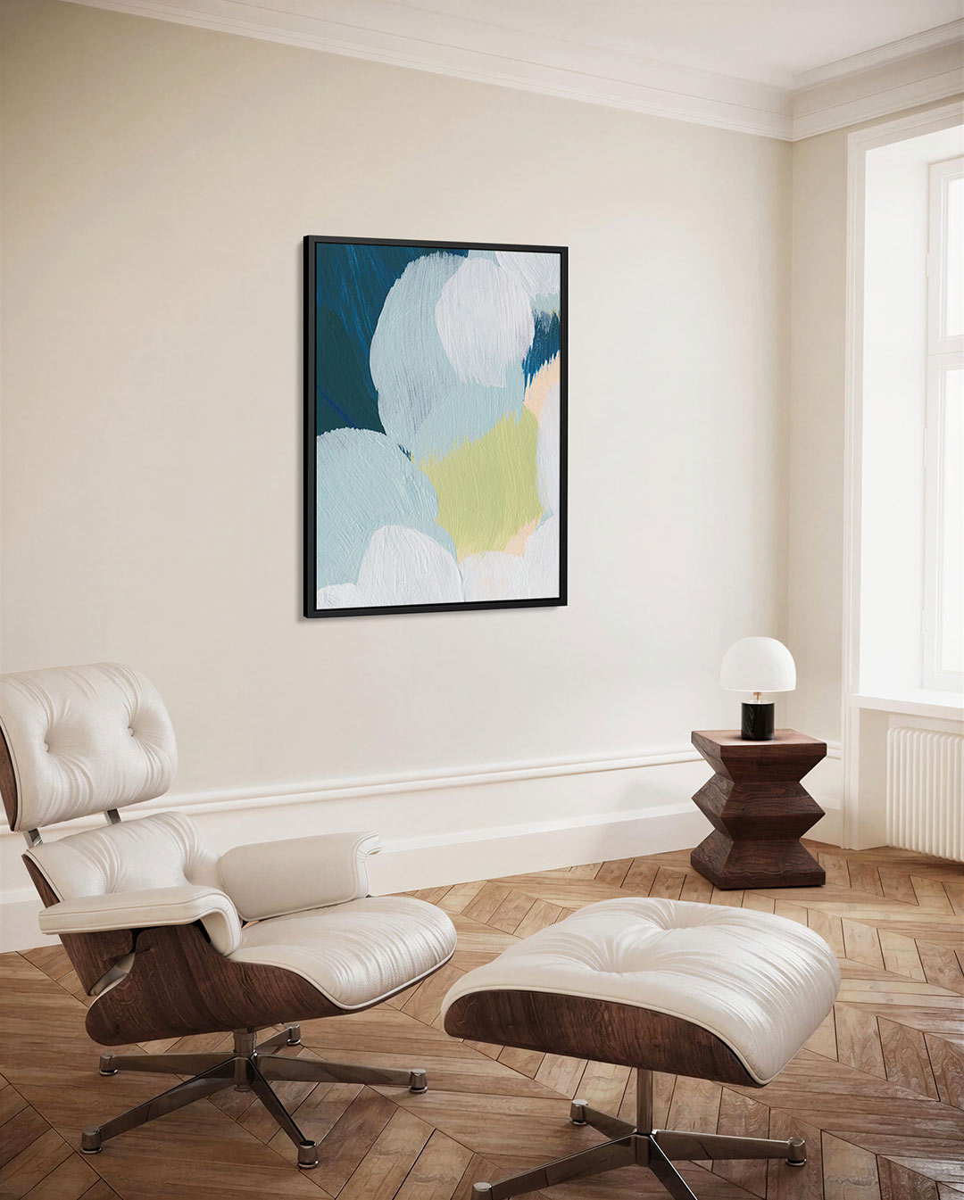 Organische kleurencompositie – decoratief kunstwerk voor aan de muur