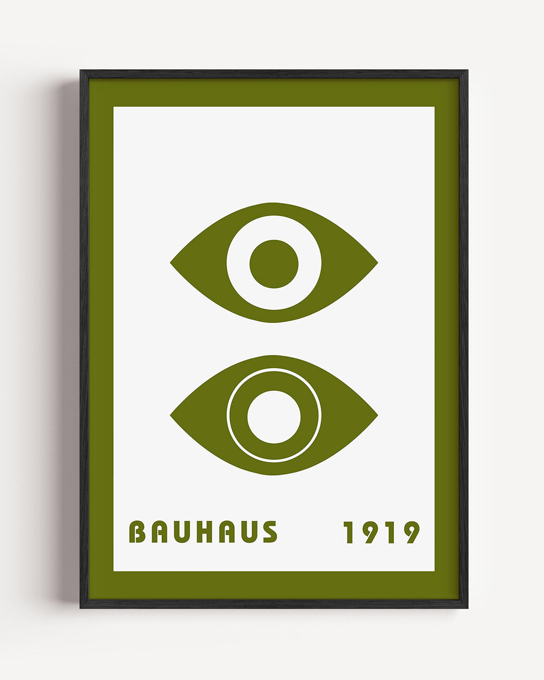 Oogvormen en lijnen – staande Bauhaus poster als wanddecoratie