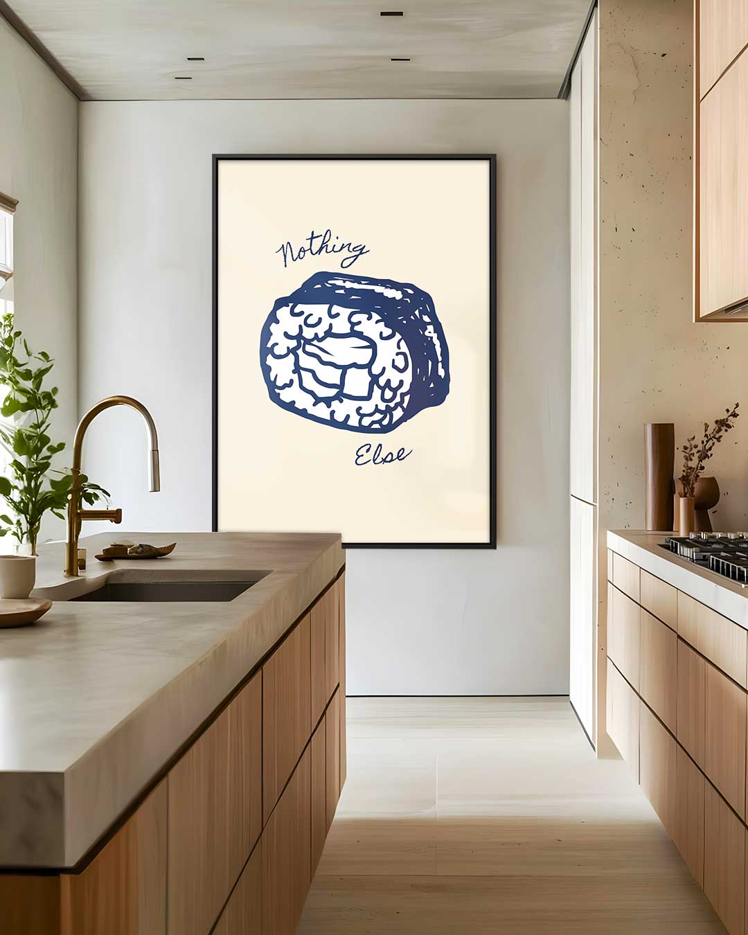 Sushi Sketch Art Print – staand kunstwerk voor modern interieur