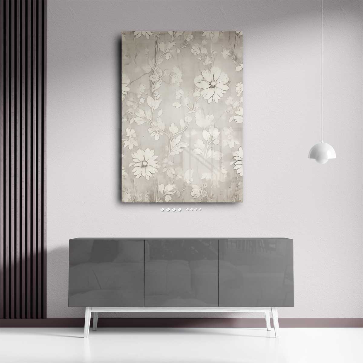 Zachte Bloemenfantasie – staand kunstwerk voor modern interieur