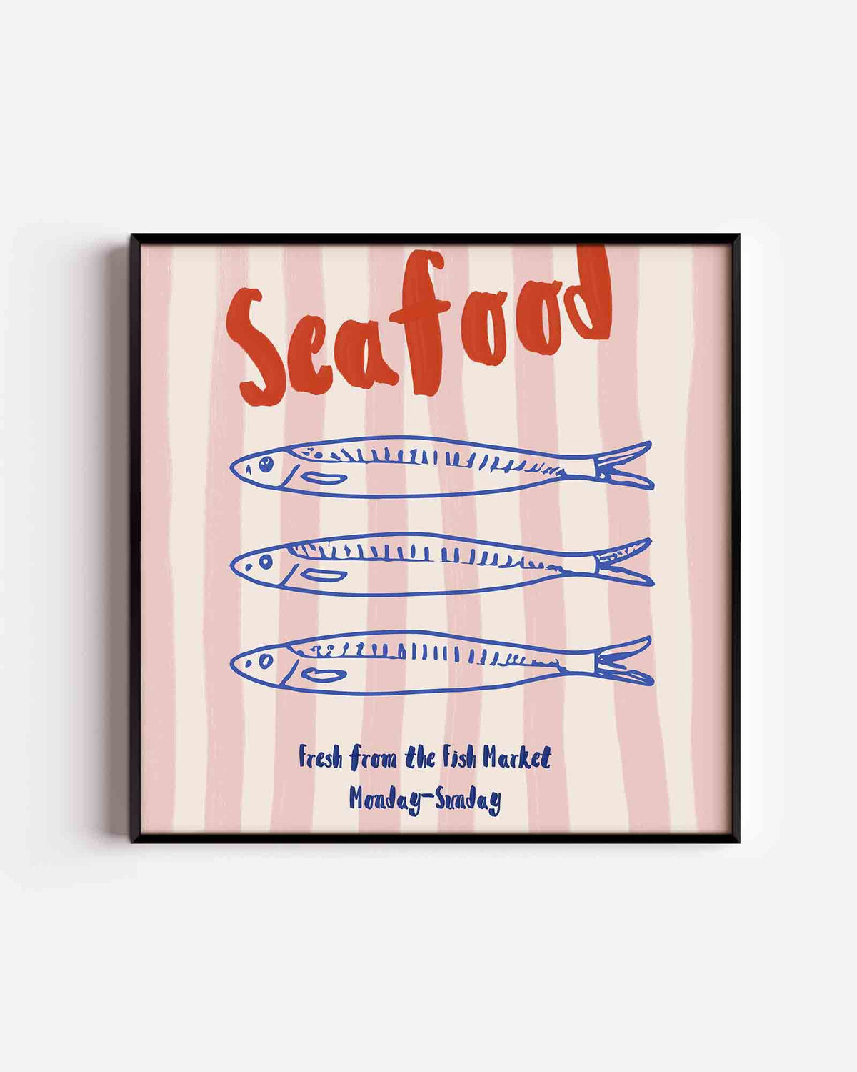 Seafood en vissen – keuken vierkante poster als wanddecoratie