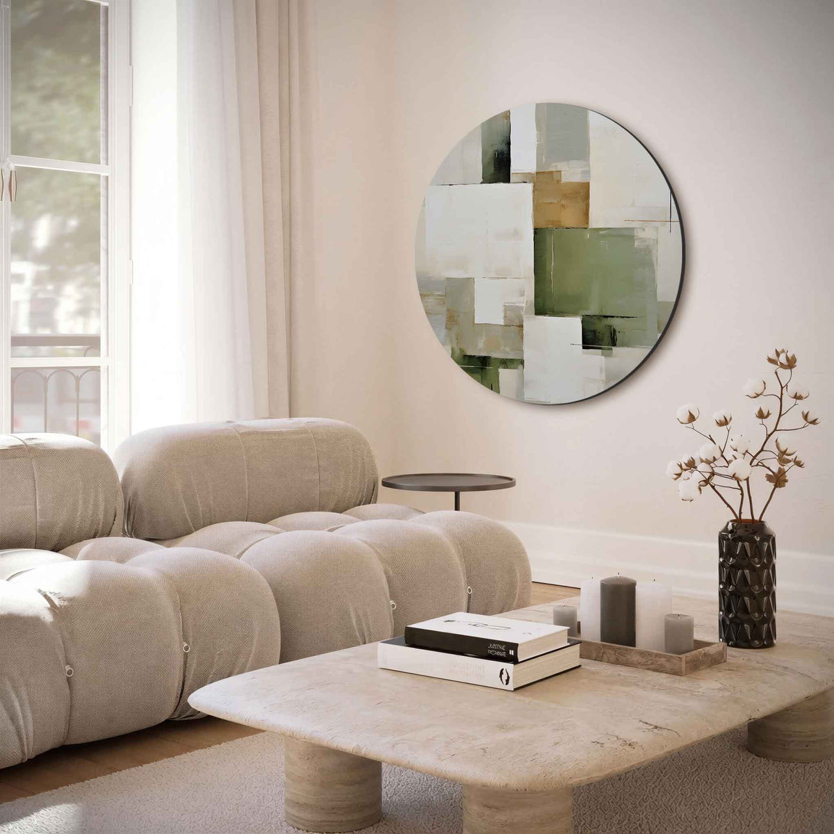 Abstracte vormen – moderne abstracte muurcirkel voor aan de muur