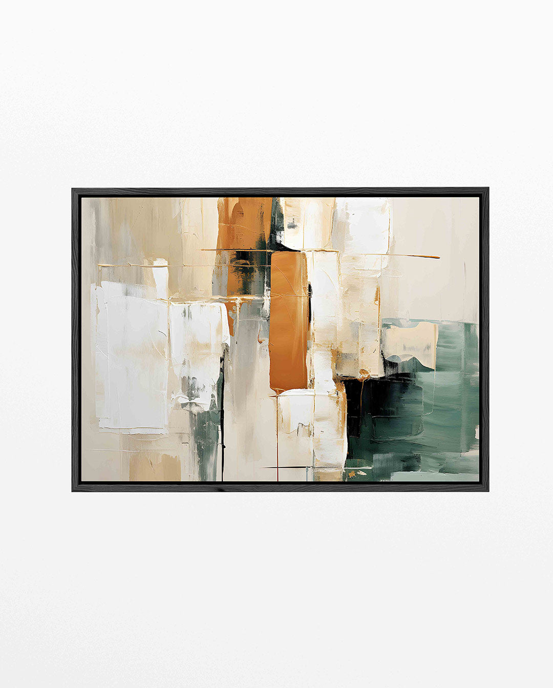 Gelaagde kleurencompositie – Gelaagde – liggend abstract kunstwerk