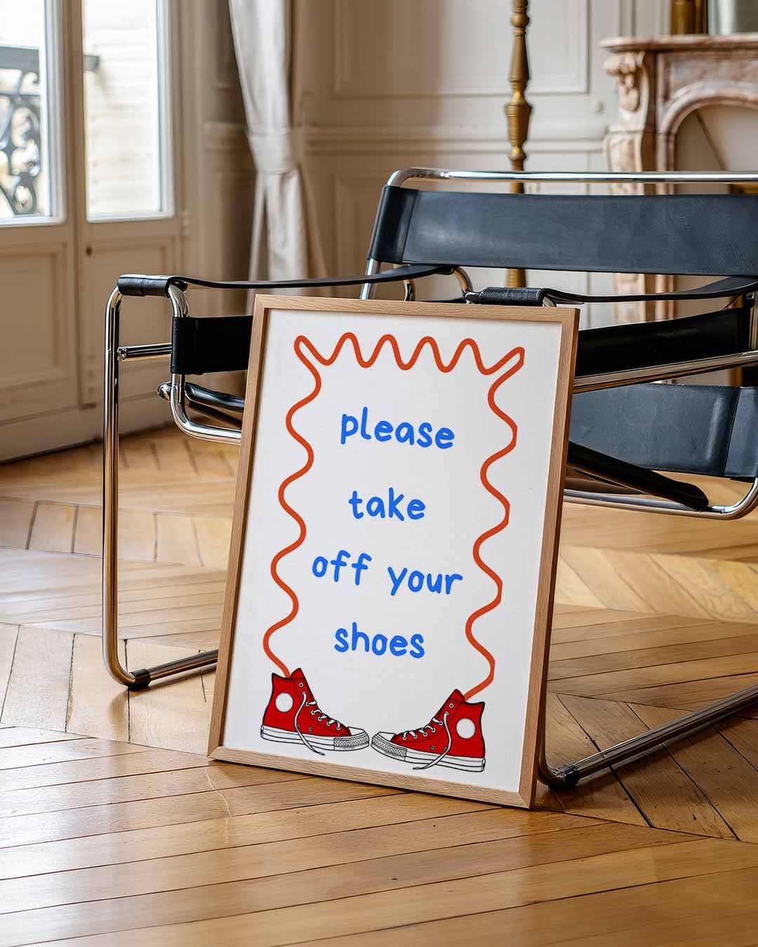 Gezellige Schoenen Uit – quote poster als inspirerende wanddecoratie