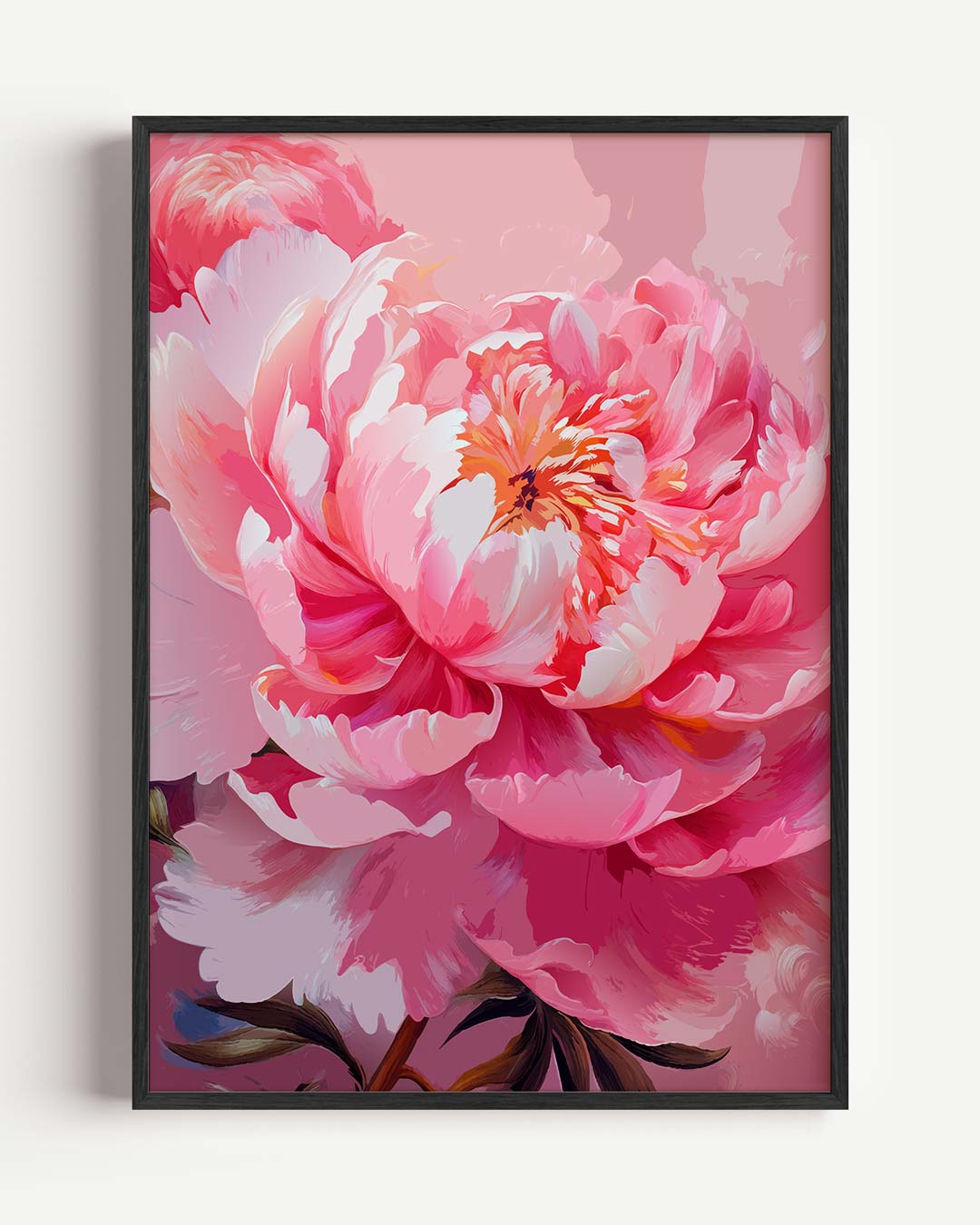 Romantische Pioenrozen – bloemen portret poster als wanddecoratie