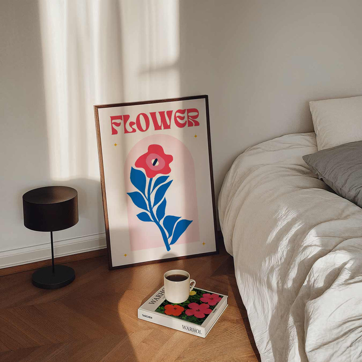 Vrolijke Bloemenpracht – staande bloemen wanddecoratie van WallArtistic