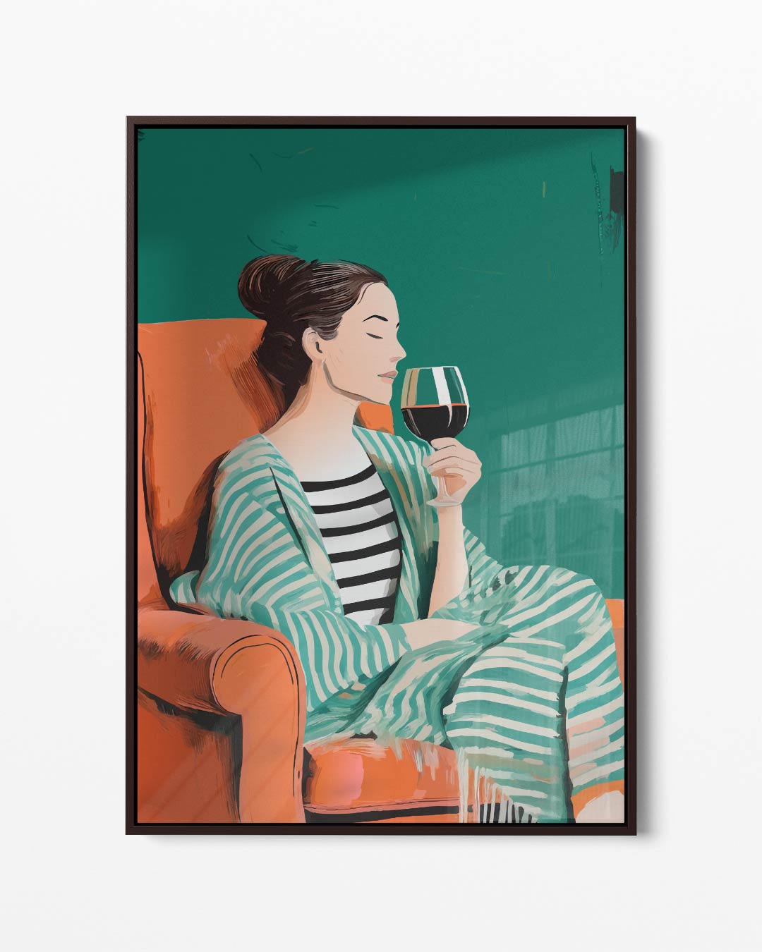 Ontspannen Moment – portret kunstwerk als wanddecoratie