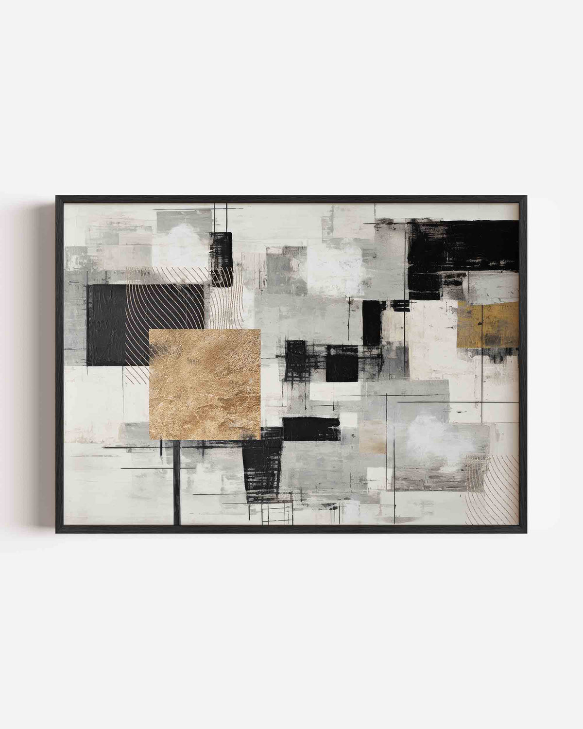 Abstracte vormen en lijnen – abstracte landscape poster als wanddecoratie