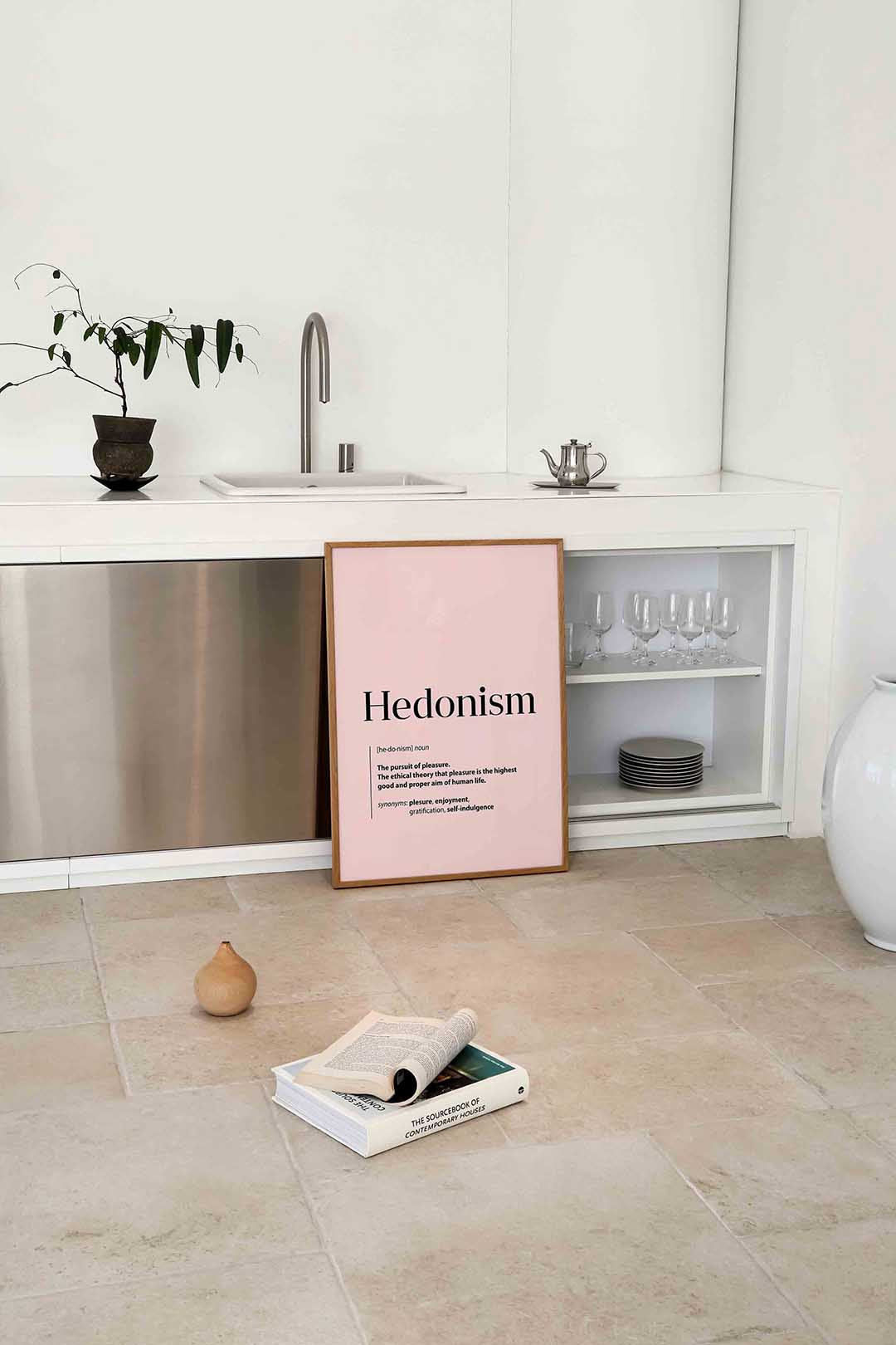 Hedonism definitie – culinaire wandkunst als portret poster