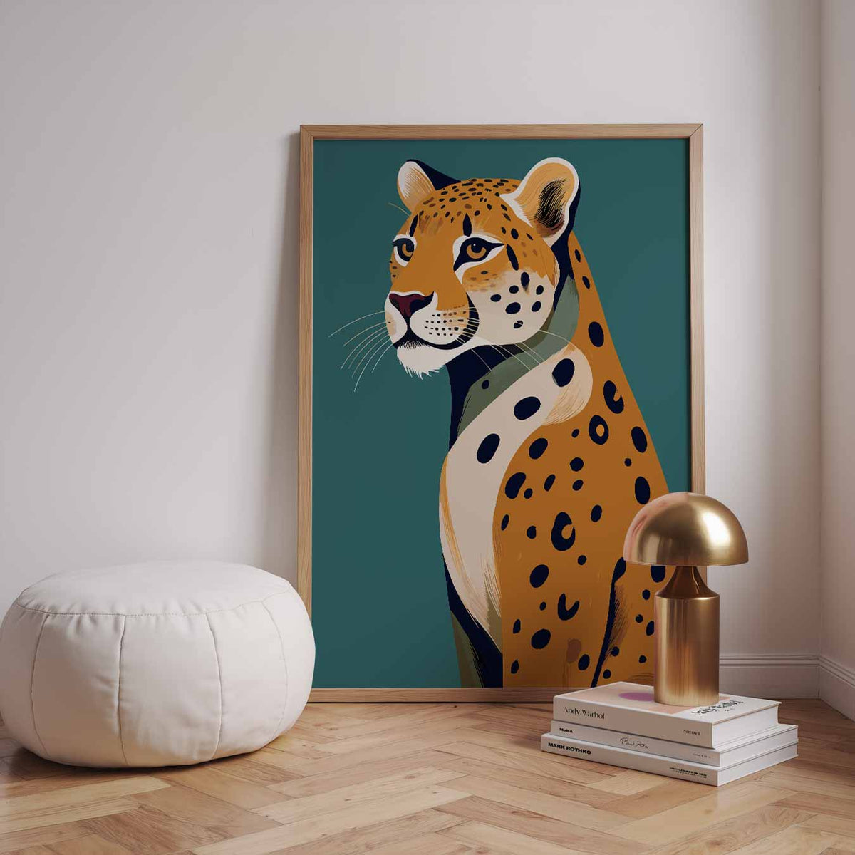 Elegante Luipaard – dieren poster in staand formaat