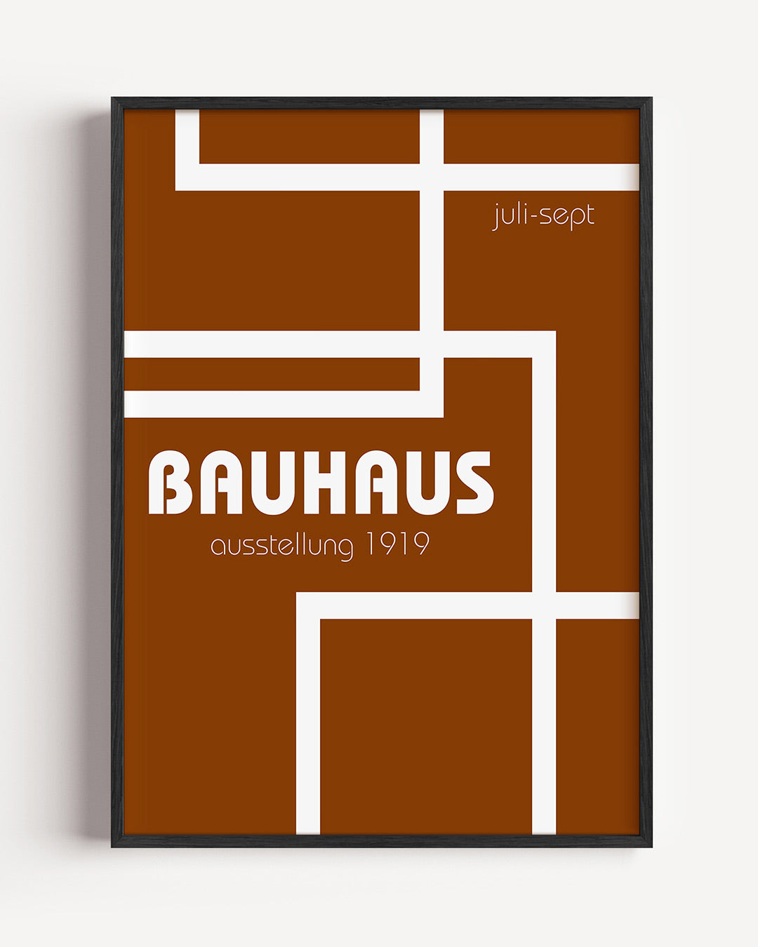 Lijnen en vlakkenspel – staande Bauhaus poster als wanddecoratie