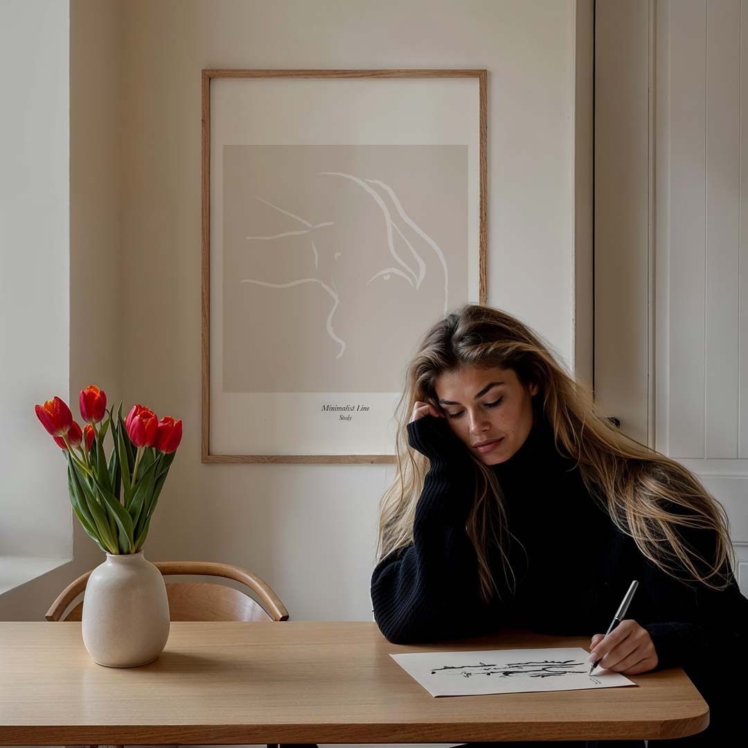Minimalistische Lijntekening – lijntekening poster in staand formaat