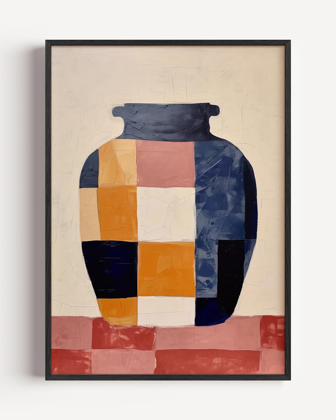 Abstracte Vaas Kunstposter – abstracte portret poster als wanddecoratie