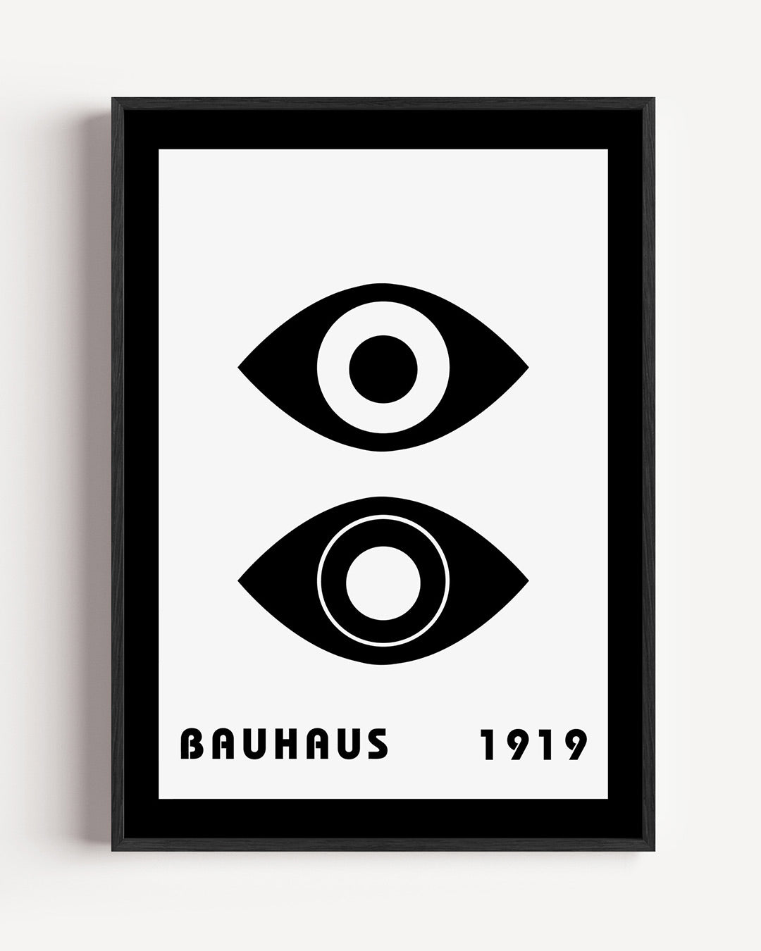 Oogvormen contrast – staande Bauhaus poster als wanddecoratie