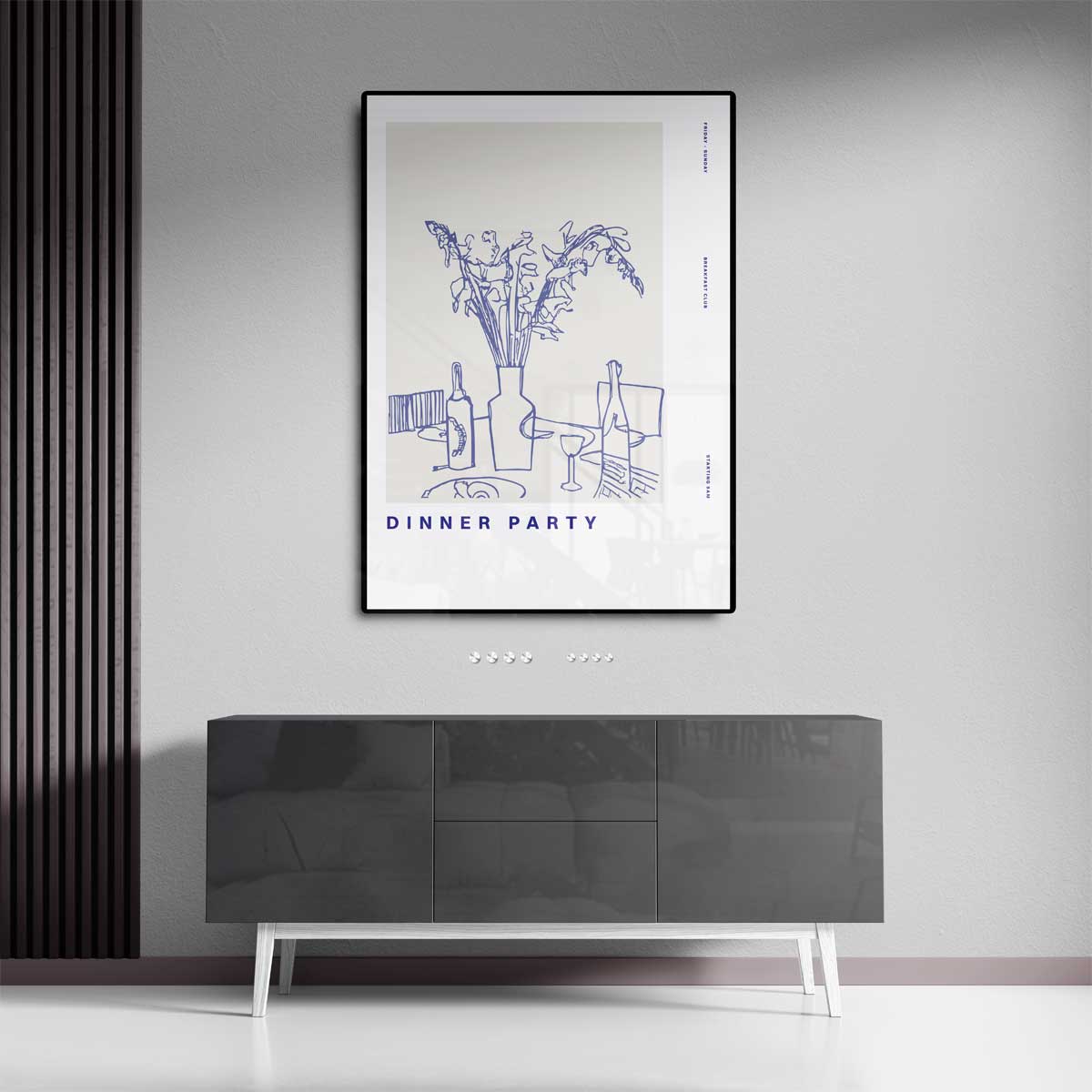 Dinner Party – canvas kunstwerk als wanddecoratie