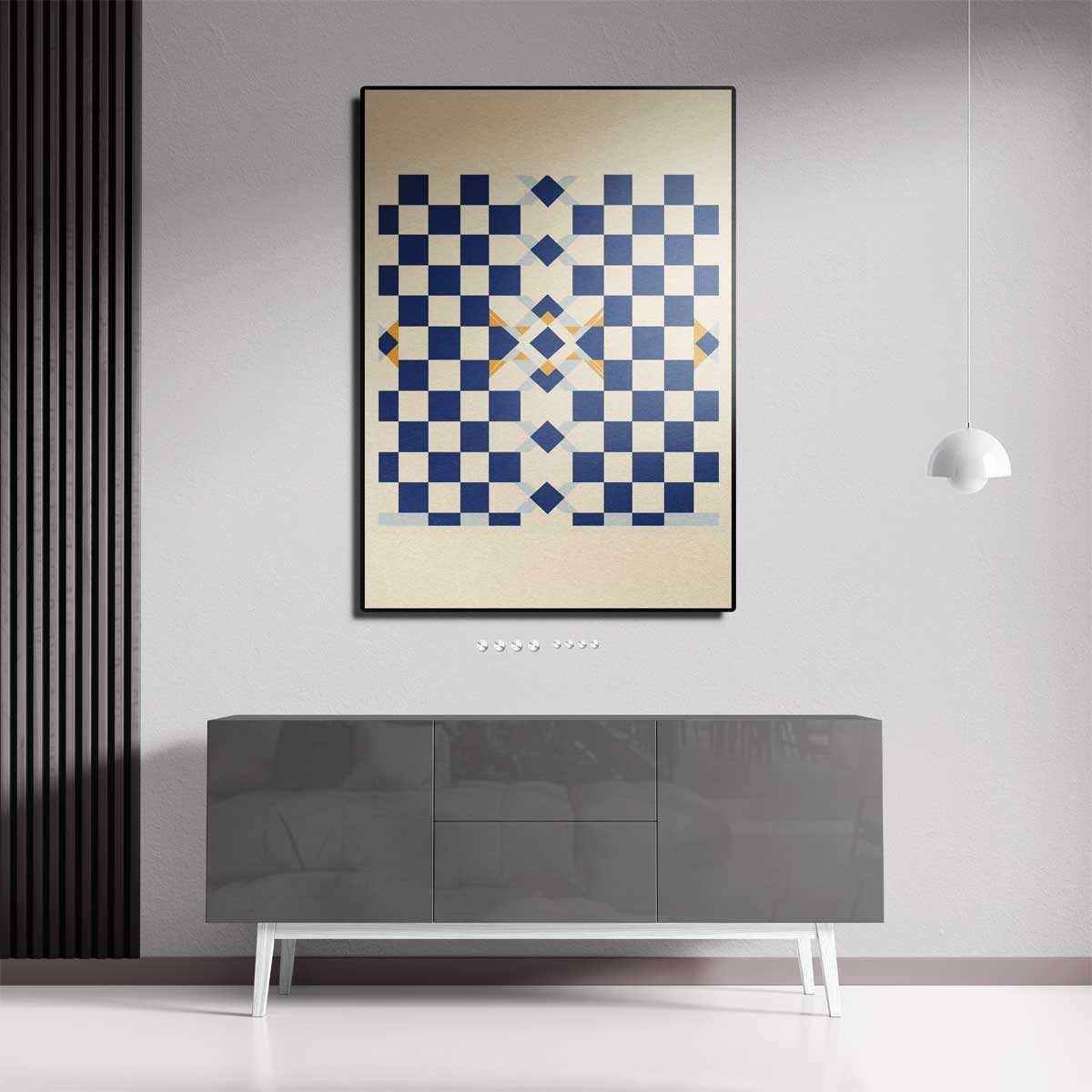 Geometrisch Schaduwspel – canvas kunstwerk als wanddecoratie