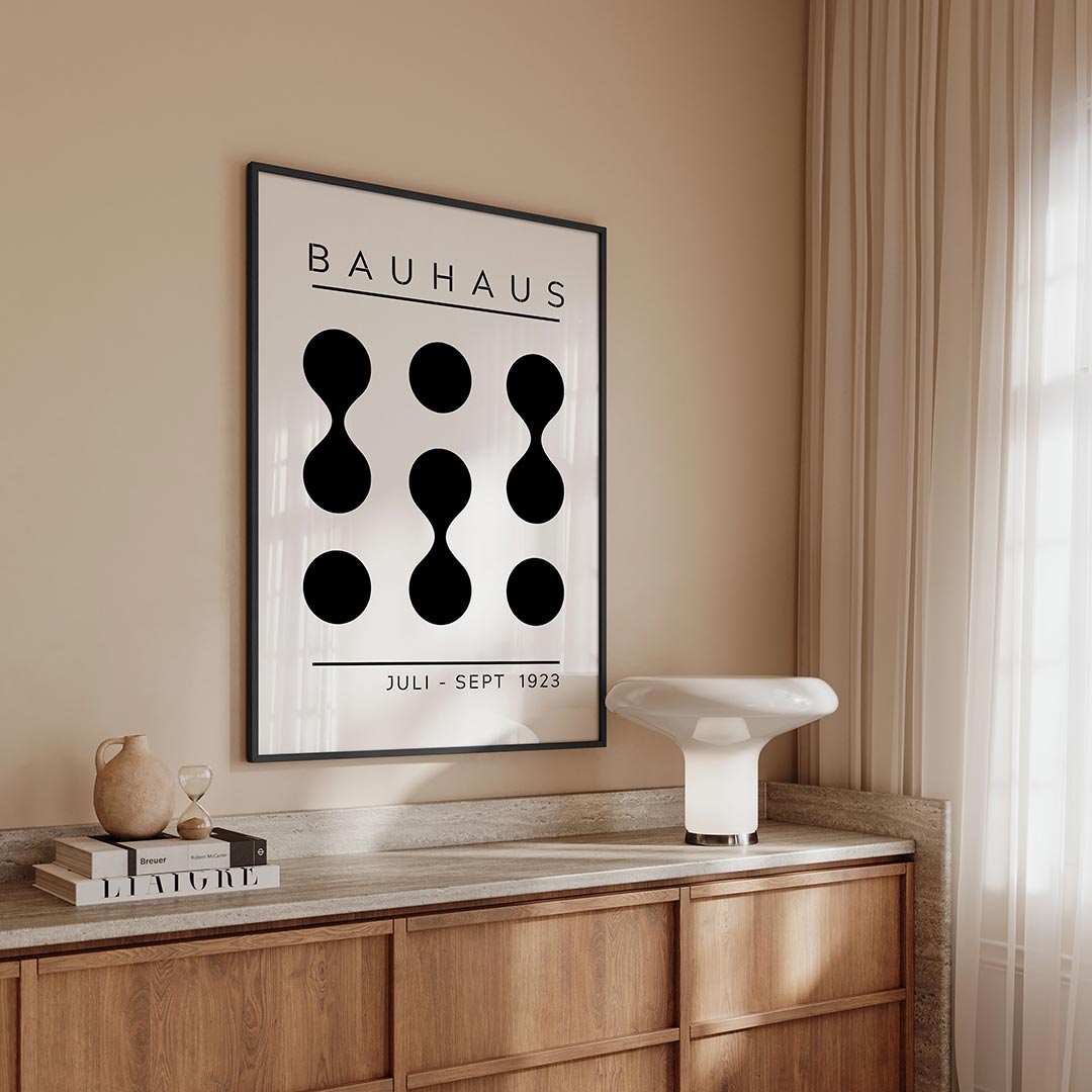 – geometrische Bauhaus poster in staand formaat