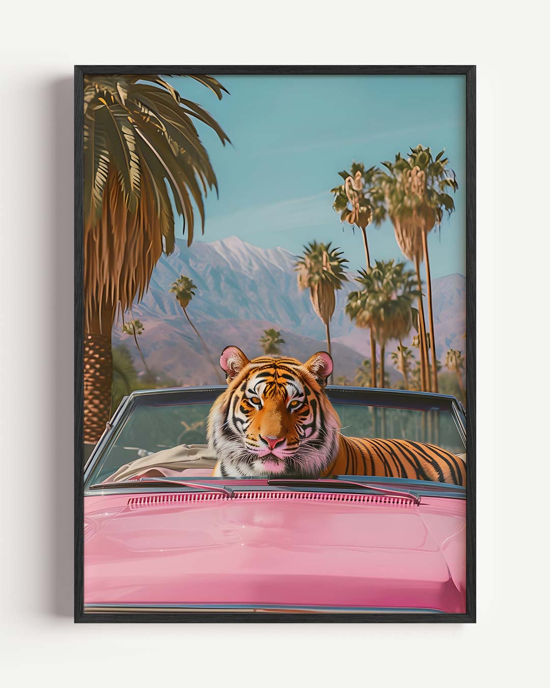 Tijger Cabrio – Popart en Streetart portret poster als wanddecoratie