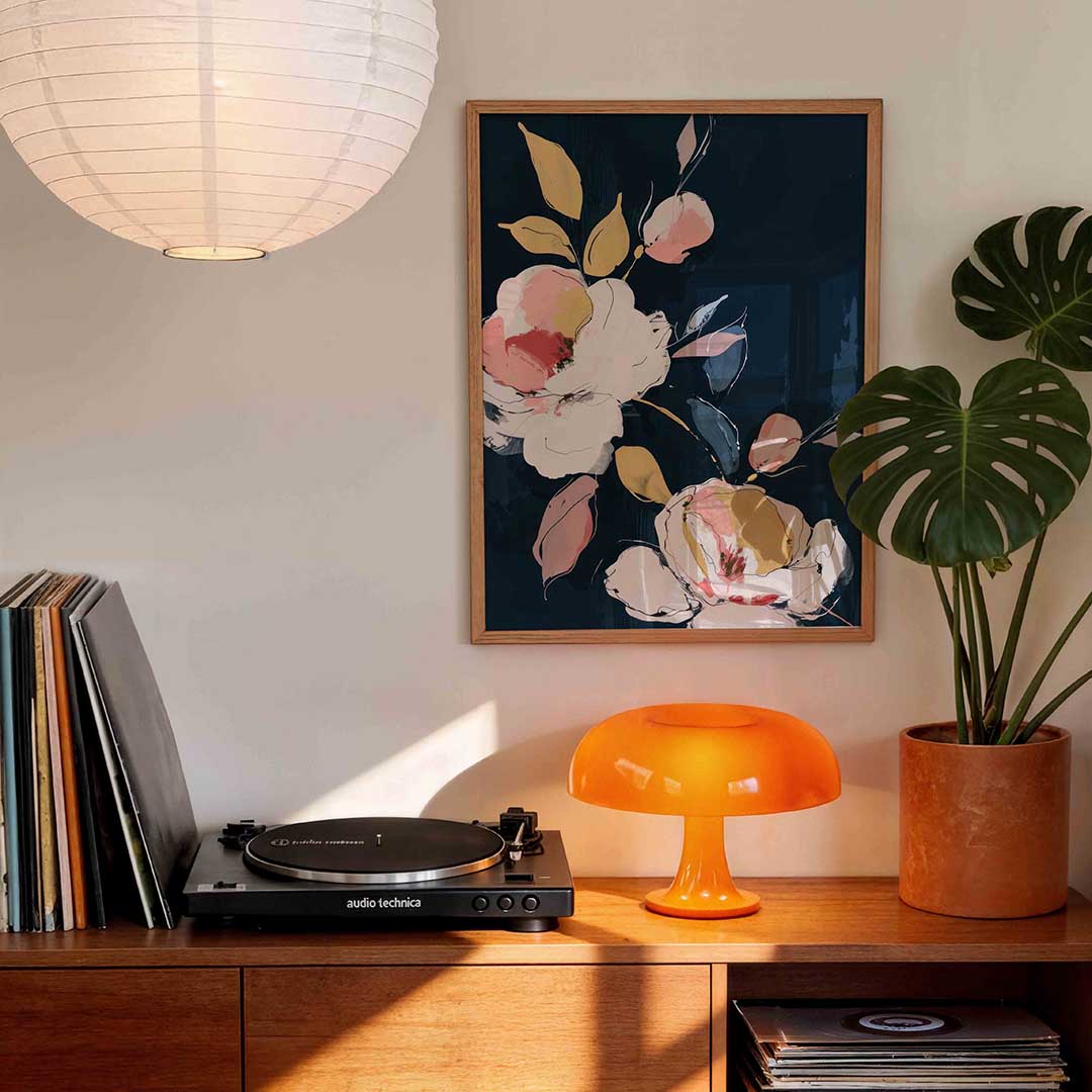 Bloemen en bladeren – staande kleurrijke wanddecoratie van WallArtistic