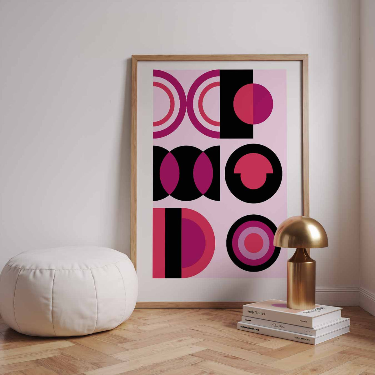 Moderne Geometrische Kunstposter – staande kleurrijke abstracte wanddecoratie van WallArtistic