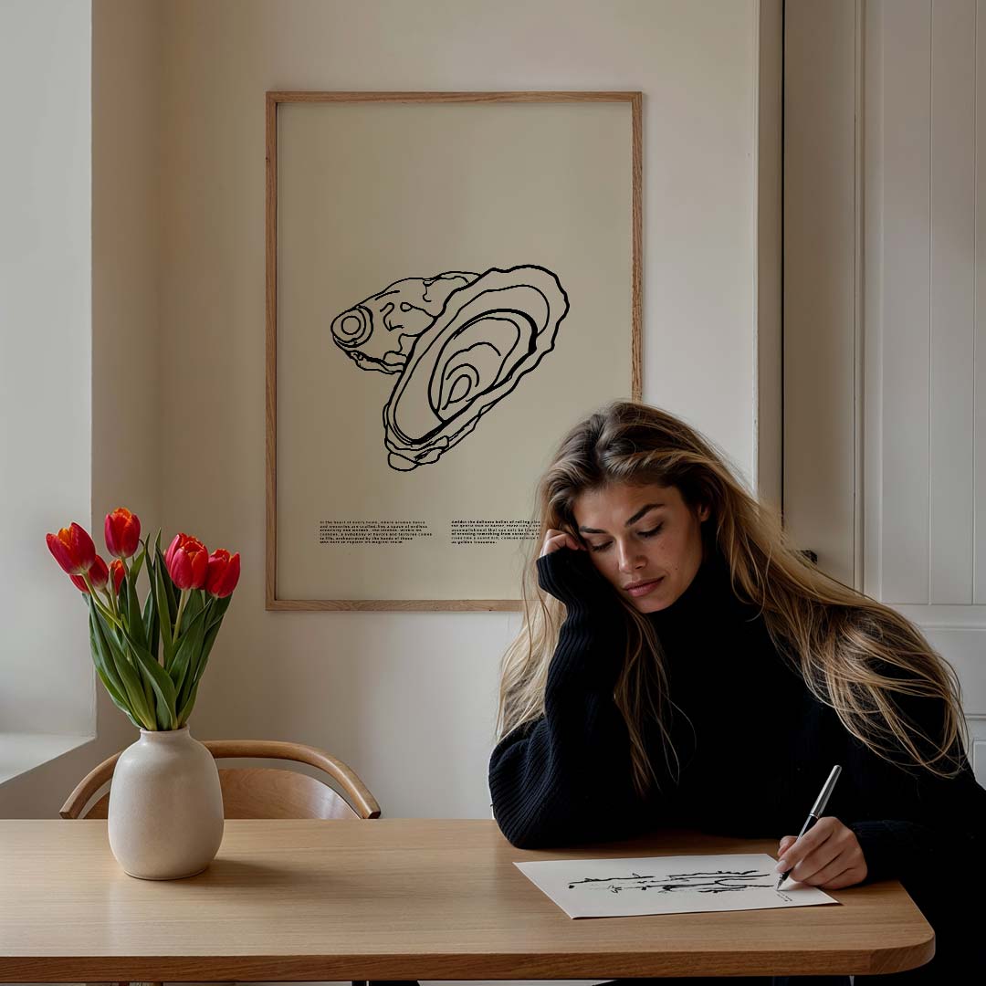 Oester Keukenposter – culinaire wandkunst als portret poster