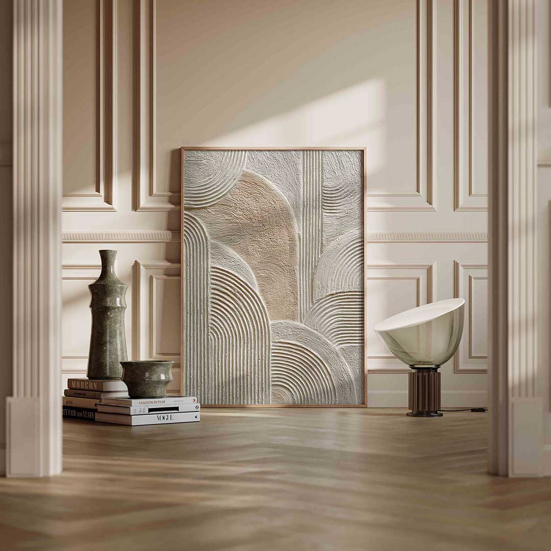 Abstracte lijnen – staande abstracte wanddecoratie van WallArtistic