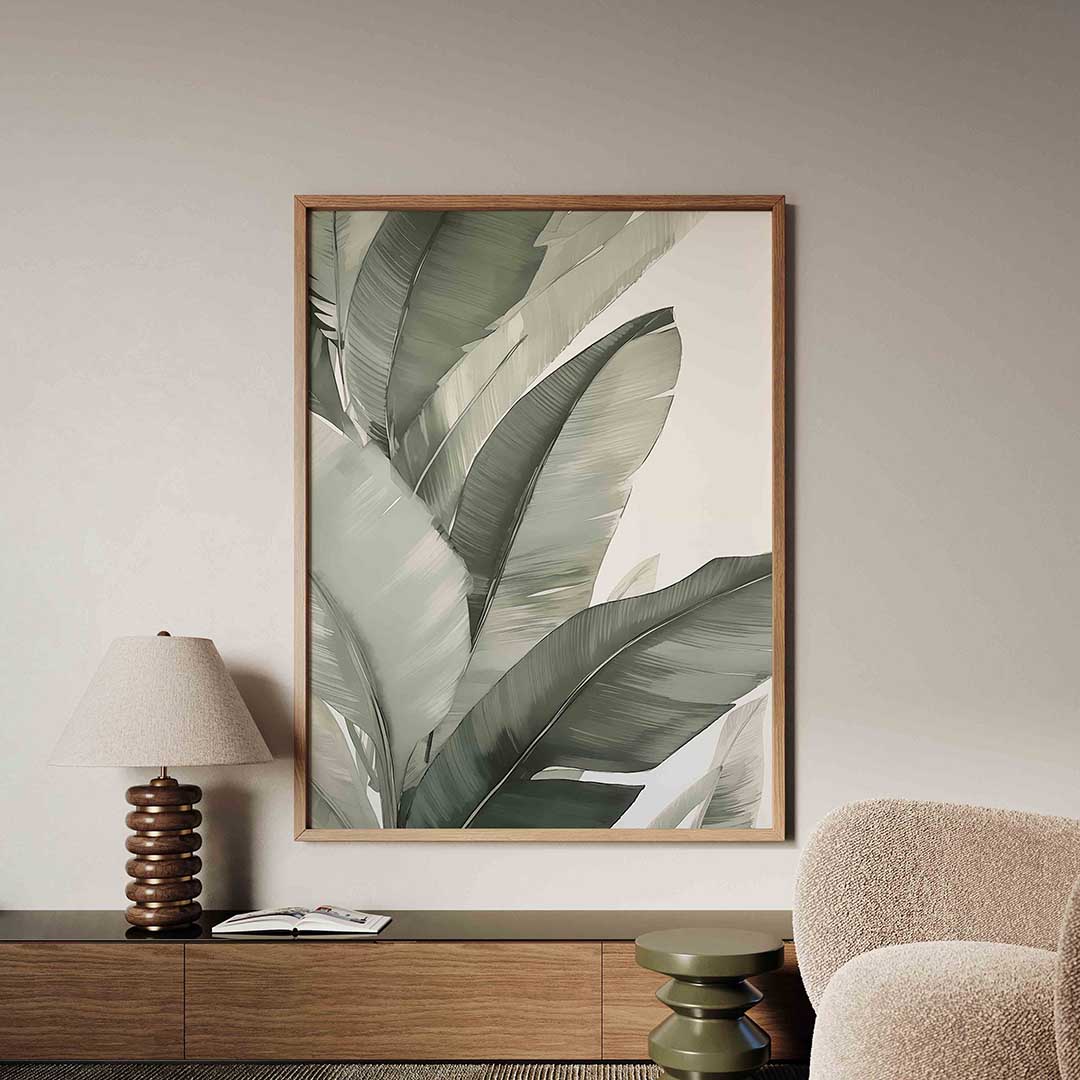 Bananenbladeren – tropische jungle poster in staand formaat