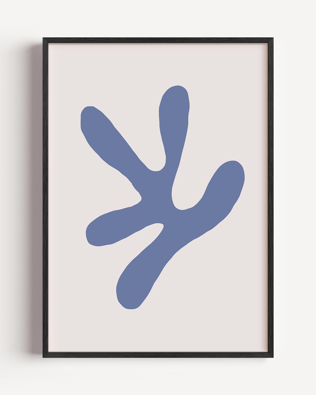 Abstracte Blauwe Vormen – kleurrijke abstracte portret poster als wanddecoratie