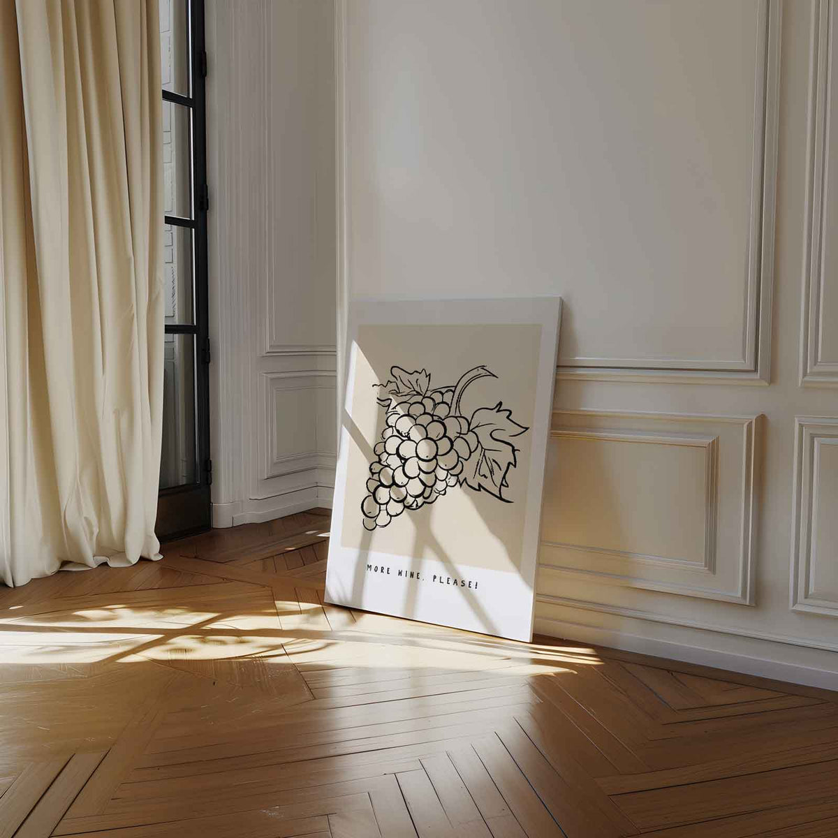 More Wine, Please! – staand kunstwerk voor modern interieur