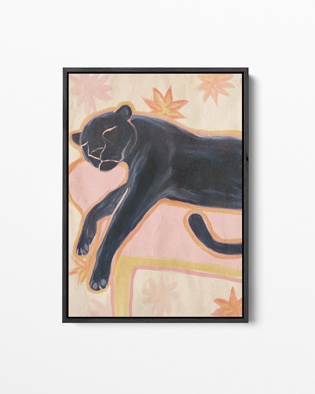 Dromerige panter – staand wanddecoratie kunstwerk