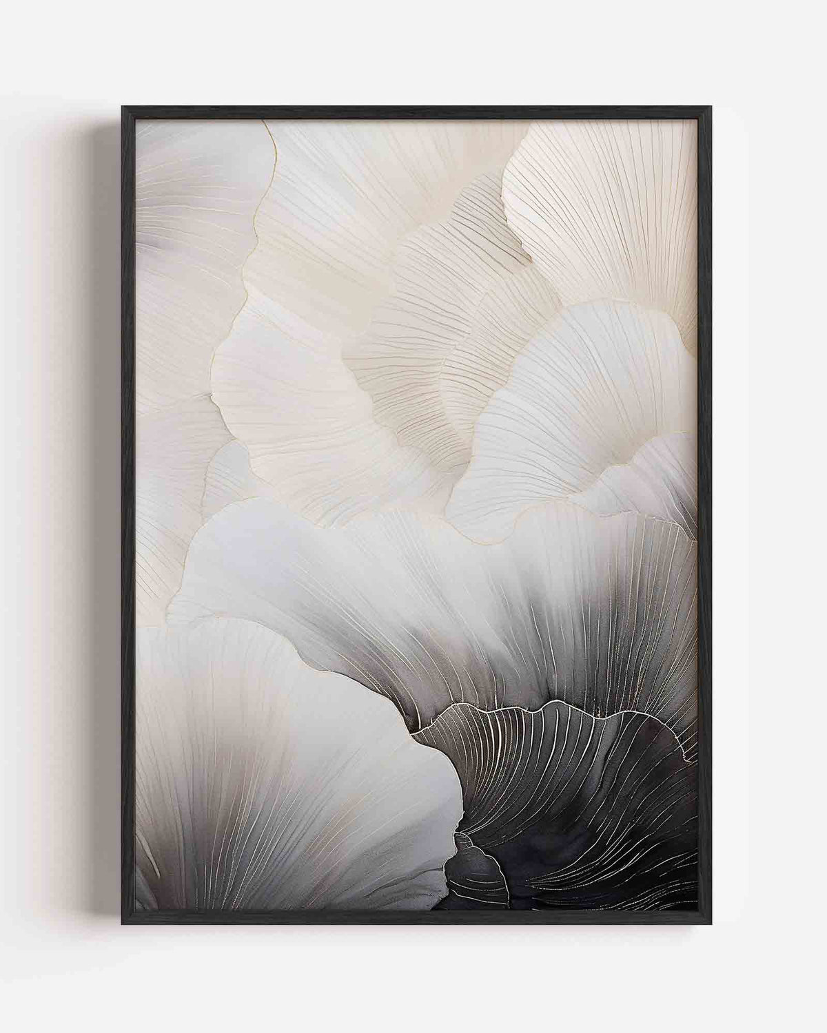 Gelaagde vormen – zacht abstracte portret poster als wanddecoratie