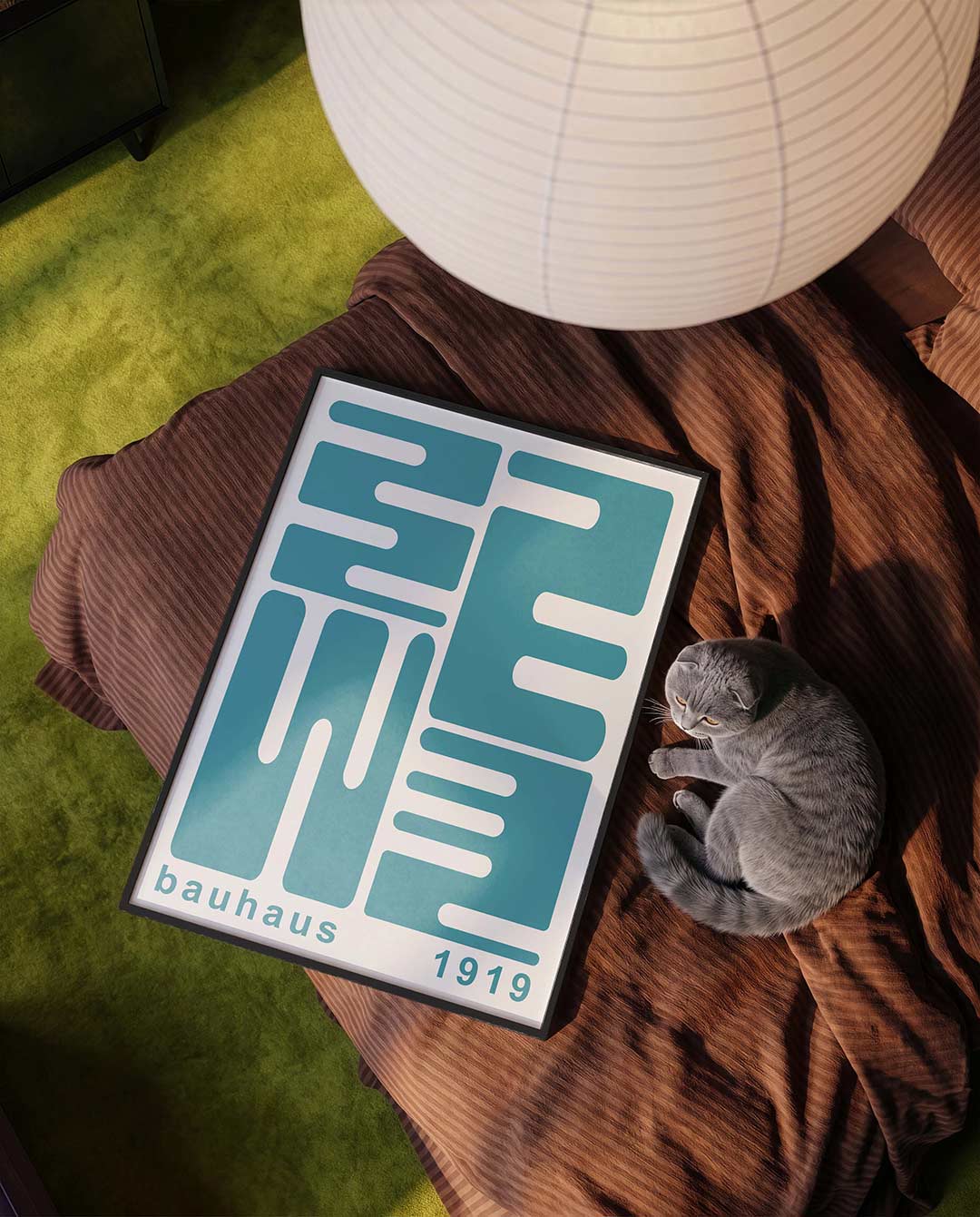 Vorm en lijnenspel – moderne Bauhaus wandkunst als poster
