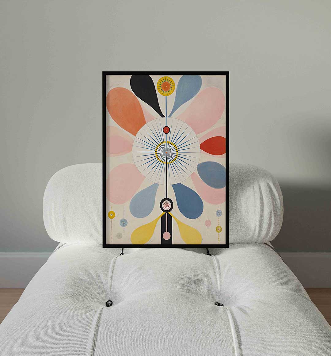 Abstracte vormen – staande surrealistische wanddecoratie van WallArtistic