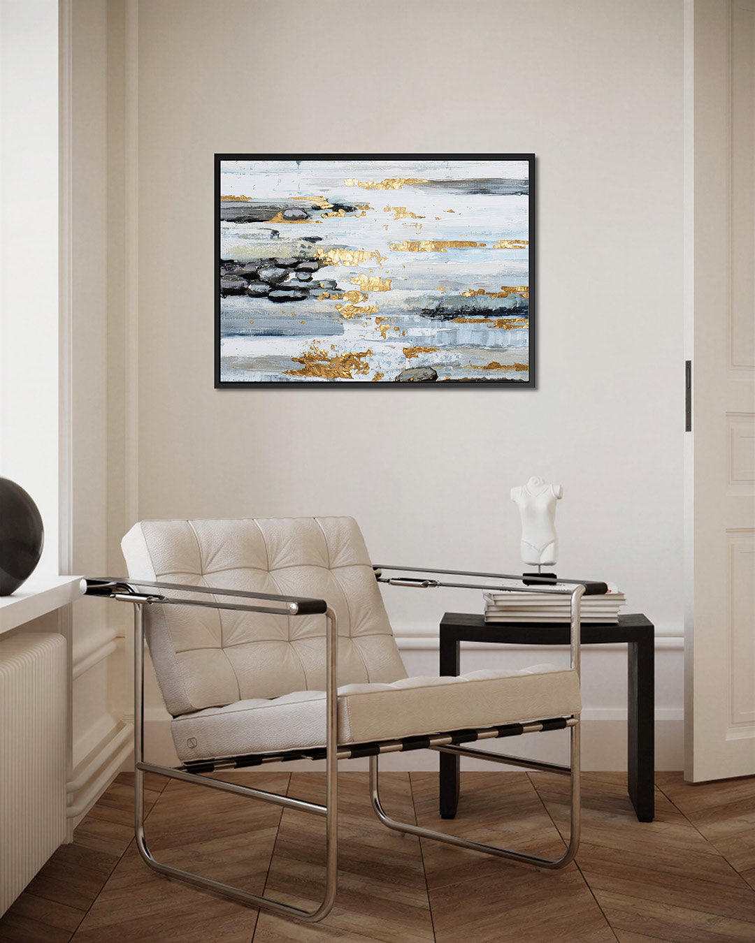 Gelaagde kleurencompositie – Dynamische – kunstwerk op canvas, dibond of plexiglas