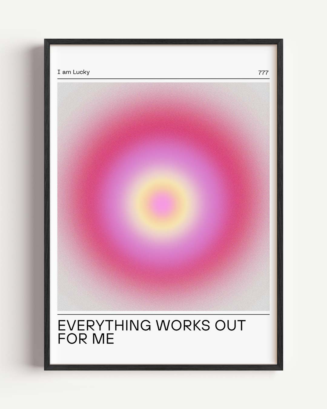 777 Lucky – mindful portret poster als wanddecoratie